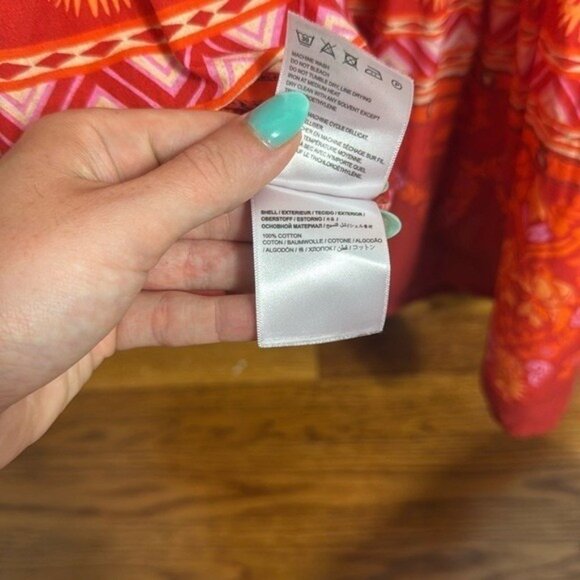 Farm Rio Printed Cutout Tiered-Hem Dress Size Medium - Picture 11 of 16